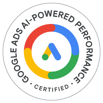 Google Ads AI-Powered Performance certification badge